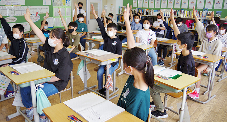 山瀬小学校　授業の様子